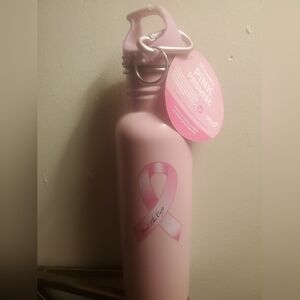 Tumbler Breast Cancer Awareness 2010 Stainless Steel w Bag Clip NWT